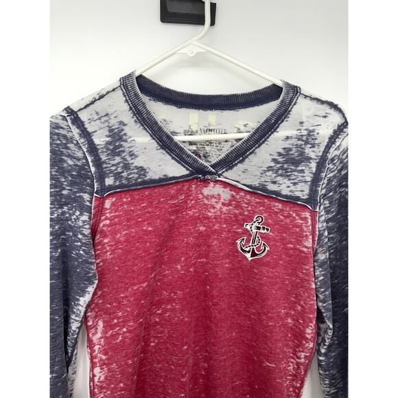 Yachet Club Long Sleeve Distressed T Shirt Aruba Island Travel Destination S - Picture 3 of 7